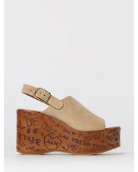 Chloé - Chlo&Eacute Maxime Suede Wedge Sandals - Lyst