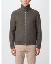 Brunello Cucinelli - Wool Bomber Jacket With High Neck And Zip Closure - Lyst
