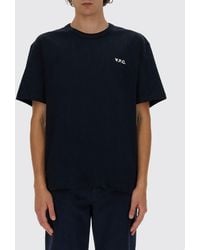 A.P.C. - Cotton T-Shirt With Logo - Lyst