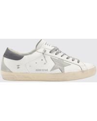 Golden Goose - Super-Star Calfskin Leather Sneakers With Worn-Out Effect - Lyst