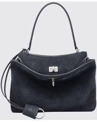 Balenciaga - Rodeo Small Suede Calfskin Handbag With Charm And Turn-Lock Closure - Lyst