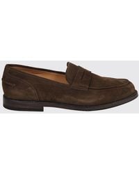 Alberto Fasciani - Brian Suede Calfskin Loafers With Saddle Strap - Lyst