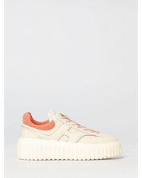 Hogan - H-Stripes Hammered Leather Sneakers - Lyst