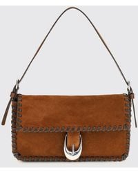 STAUD - Harlow Mini Suede Bag With Raw Stitching - Lyst