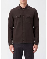 Zanone - Pure Virgin Wool Cardigan With Classic Collar And Patch Pockets - Lyst