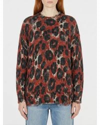 R13 - Animal Print Cotton Knit Top - Lyst
