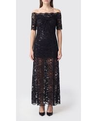 Rabanne - Stretch-Lace Sheath Midi Dress With Straight Neckline - Lyst
