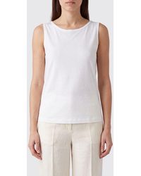 Herno - Slim Fit Cotton Tank Top With Round Neck - Lyst