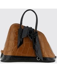 The Attico - La Sant Ambroeus Asymmetrical Croc-Effect Leather Handbag - Lyst