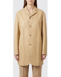Jil Sander - Long Smooth Calfskin Leather Jacket With Classic Lapels - Lyst