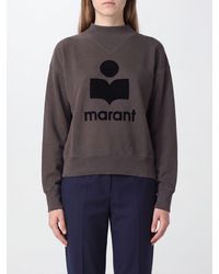 Isabel Marant - Flocked Logo Cotton-Blend Crewneck Sweatshirt - Lyst
