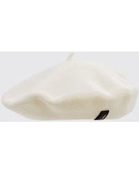 Borsalino - Pure Wool Beret With Applied Logo - Lyst