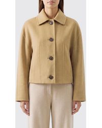 IRO - Single-Breasted Wool Blend Short Coat With Classic Collar - Lyst
