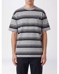 Comme des Garçons - Comme Des Gar&Ccedil	Ons Homme Plus Striped Cotton T-Shirt With Patch Pocket - Lyst