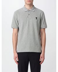 Ami Paris - Polo De Manga Corta De Algodón Con Logo Ami De Coeur Bordado - Lyst