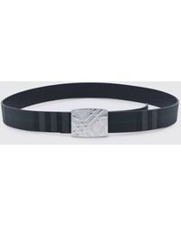 Burberry - Reversible Check Leather Belt - Lyst