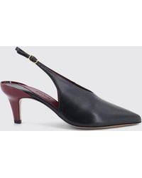 Chloé - Chlo&Eacute Suzie Leather Slingback Pumps With Mid Heel And Almond Toe - Lyst