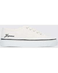 Jacquemus - Féfé Cotton Canvas Sneakers With Embroidered Side Logo - Lyst