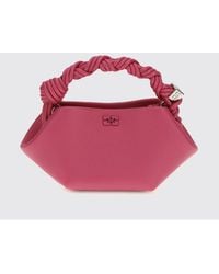 Ganni - Grained Recycled Leather Blend Mini Bow Bag - Lyst
