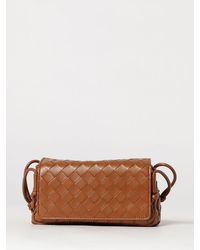Bottega Veneta - Notturno Woven Leather Shoulder Bag With Knotted Strap - Lyst