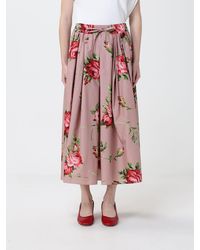 Dolce & Gabbana - Dolce &Amp Gabbana Floral Cotton Skirt - Lyst
