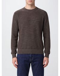 Brioni - Pull À Col Rond En Laine Et Cachemire Avec Manches Longues Et Bords Côtelés - Lyst