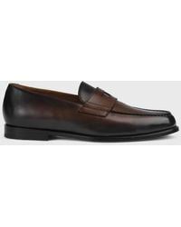 Doucal's - Aged Leather Loafers - Lyst