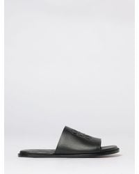 Loewe - Anagram Flex Leather Sandals - Lyst