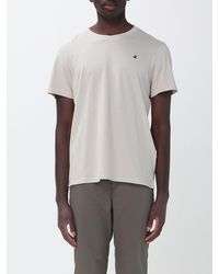 Brooksfield - Cotton Crew Neck T-Shirt With Logo - Lyst