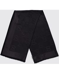 Gucci - Schal Aus Wolle Und Seide Mit Monogramm-Muster - Lyst