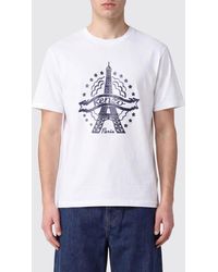 KENZO - Crewneck Cotton T-Shirt With Contrasting Graphic Logo Print On The Front - Lyst