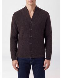 Emporio Armani - Virgin Wool-Blend V-Neck Cardigan - Lyst