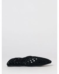 Alaïa - Vienne Perforated Suede Ballet Flats With Elasticated Heel - Lyst