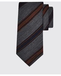 Ferragamo - Classic Silk Tie With A Two-Tone Stripe Jacquard - Lyst