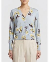 In bed with You - Floral Cotton Blend Cardigan - Lyst