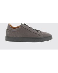 Tod's - Suede Leather Slip-On Sneakers With Heel Gommini - Lyst