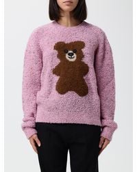 Moschino - Virgin Wool Crewneck Jumper With Teddy Bear Print - Lyst