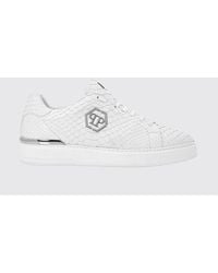 Philipp Plein - Python Print Leather Sneakers With Hexagon - Lyst