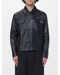 Emporio Armani - Leather Shirt Jacket - Lyst
