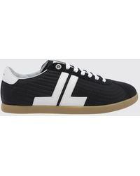 Lanvin - Glen Quilted Monogram Nylon Sneakers With Leather Details - Lyst