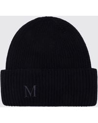Max Mara - Ribbed Wool Beanie Hat With Jacquard Logo And Cuff - Lyst