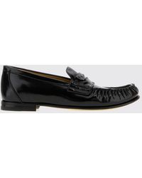 Fendi - Scrunch Penny Loafers Aus Gebürstetem Kalbsleder Mit Schriftzug-Logo - Lyst