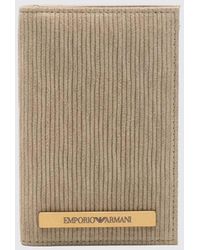 Emporio Armani - Suede Wallet - Lyst