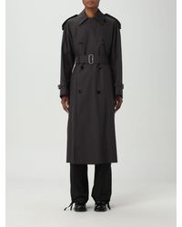 Burberry - Trench lungo in gabardine - Lyst