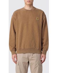 Carhartt - Crewneck Cotton Sweatshirt With Contrast Logo - Lyst