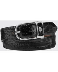 Billionaire - Crocodile Print Leather Belt - Lyst