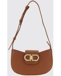 Ferragamo - Gabry Calfskin Mini Shoulder Bag With Gancini Logo - Lyst
