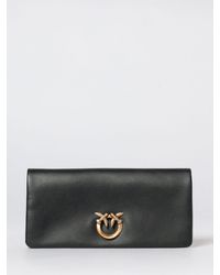 Pinko - Click Soft Horizontal Classic Leather Clutch - Lyst