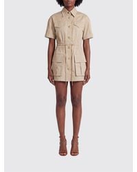 Balmain - Hemdblusenkleid Aus Baumwolle - Lyst