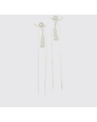 Simone Rocha - Faux Pearl And Resin Bow Drop Earrings - Lyst